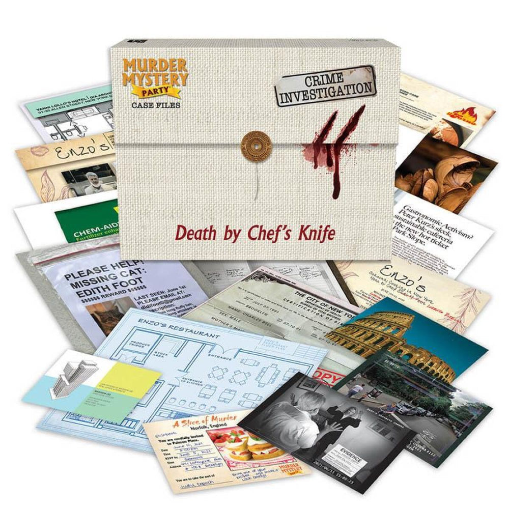 MURDER MYSTERY PARTY - DEATH BY CHEF’S KNIFE